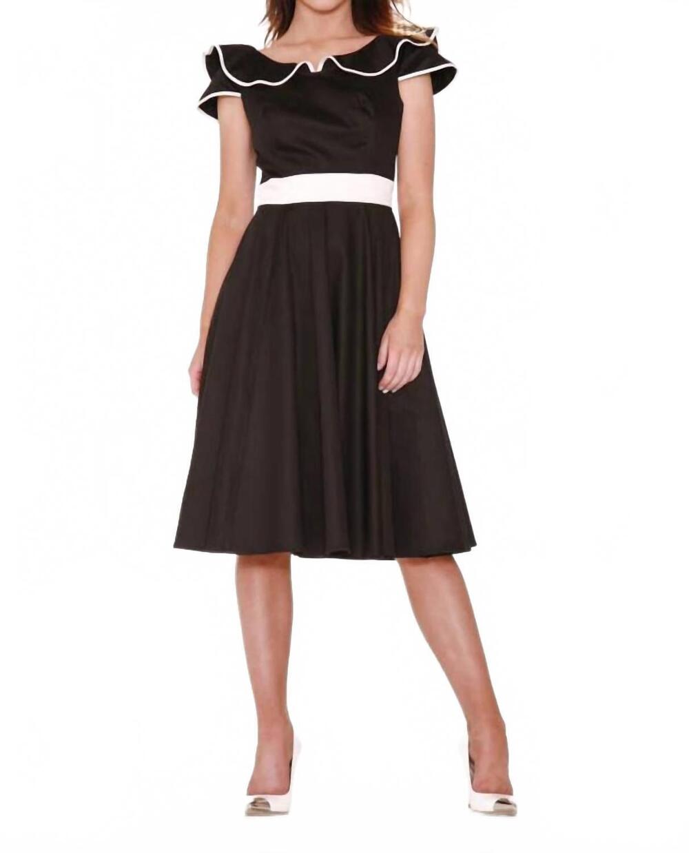 NEW ORCHID BLOOM arianna swing dress in black